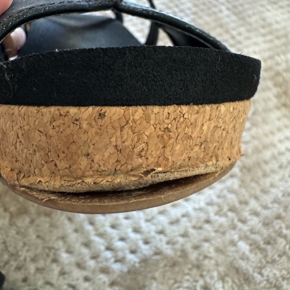 Boutique by Corey’s Black Wedge Sandals, Size 9 - Picture 3 of 12